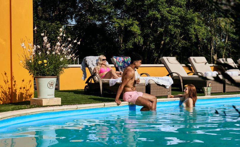 People in pool at Bishopstrow Hotel & Spa